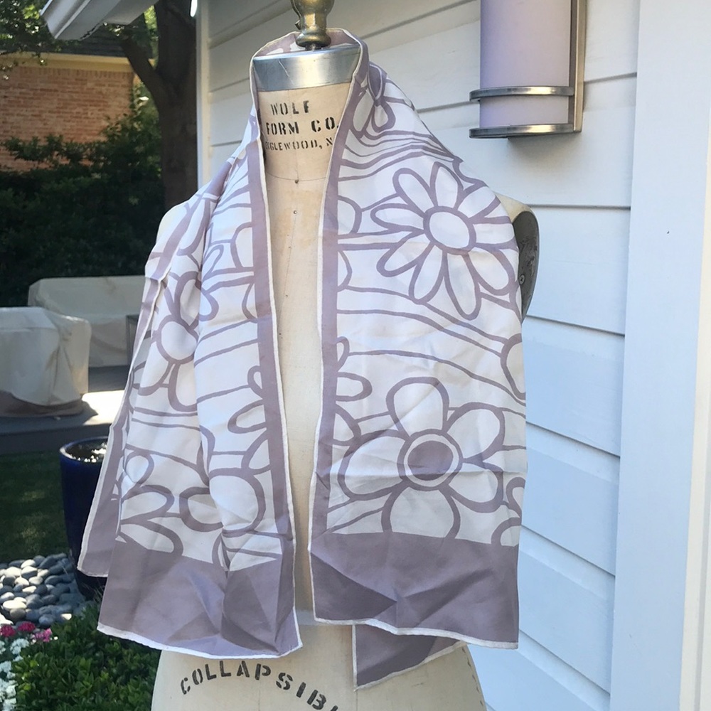 Vintage silk twill scarf